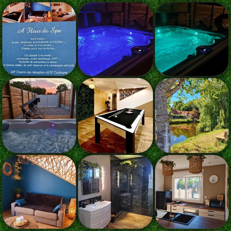 A Fleur De Spa : Maison Chaleureuse Avec Spa Privatif Et Billard. Coulogne Zewnętrze zdjęcie